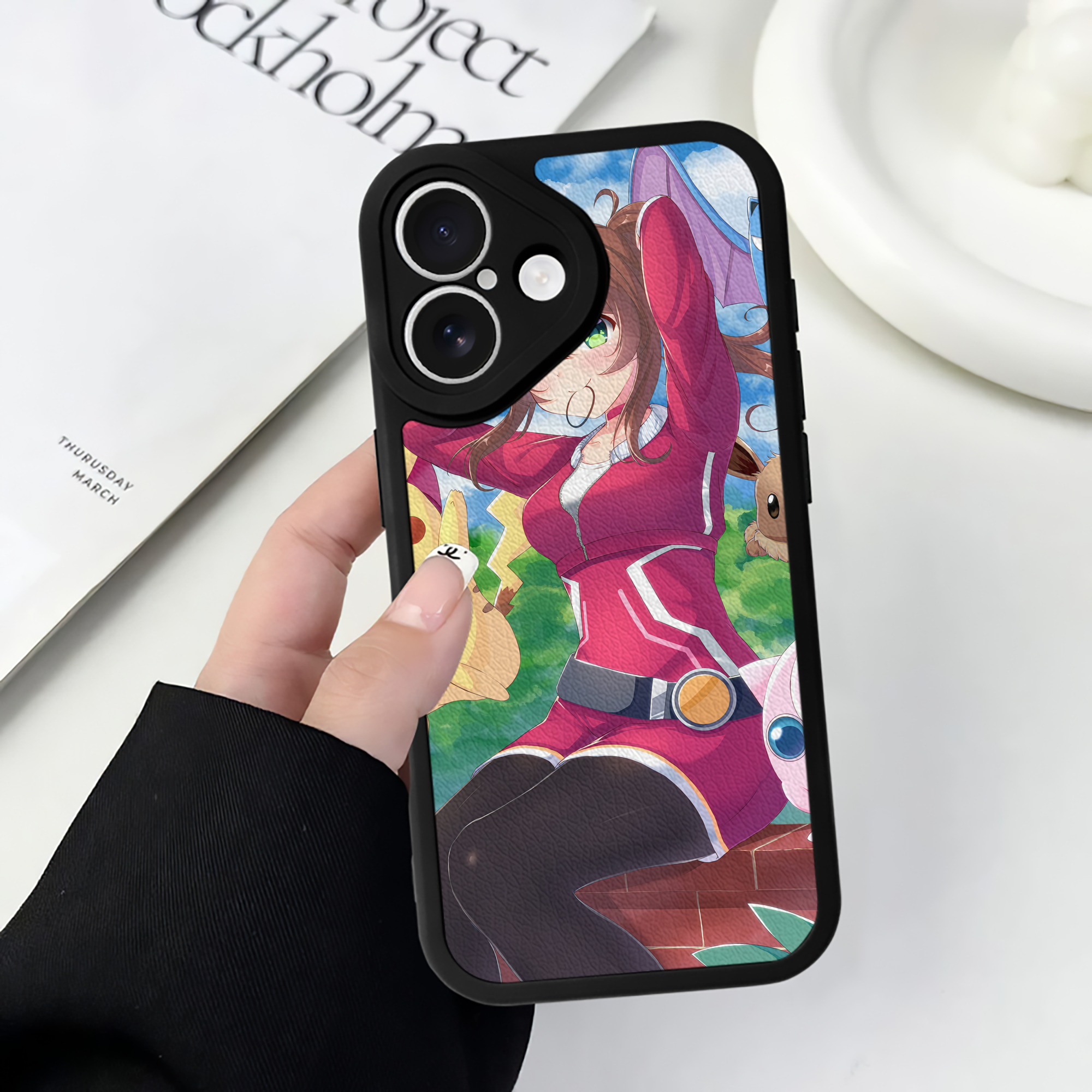 （画像用） ポケットモンスター Pokémon 【iPhone 16シリーズ対応】シリコンスマホケース（レザー調） 材質：シリコン